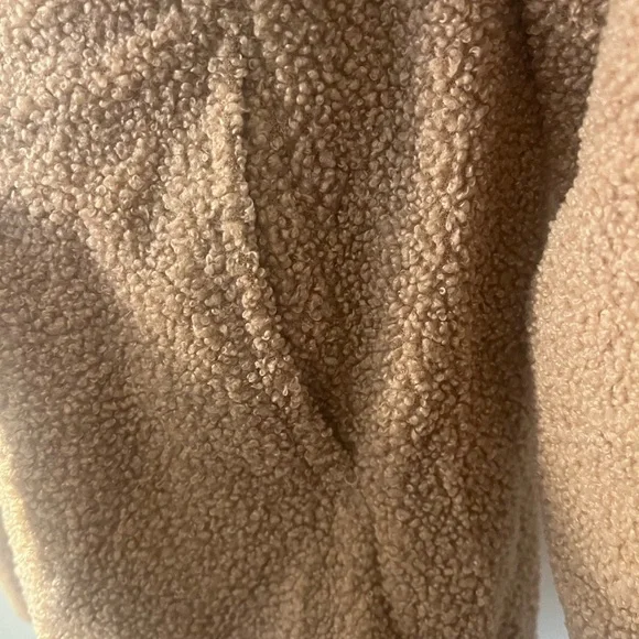 KATE & SAM Coat Large Faux Fur Super Soft Teddy Bear Brown - Picture 4 of 5